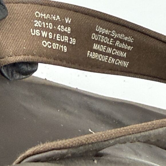 OluKai Women's Size 9 Ohana Sandal Thong Flip Flop Beach Slide Brown Leather - Picture 8 of 10